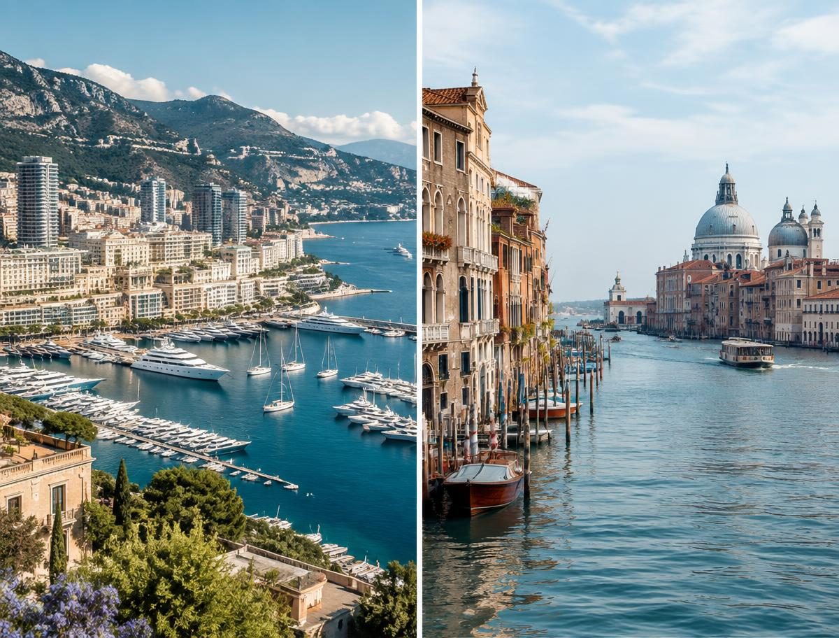 Mônaco e os canais de Veneza